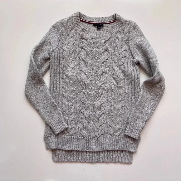 Tommy Hilfiger Adaptive Women's Cable-Knit Sweater with Wide Neck Size XS - Picture 2 of 12